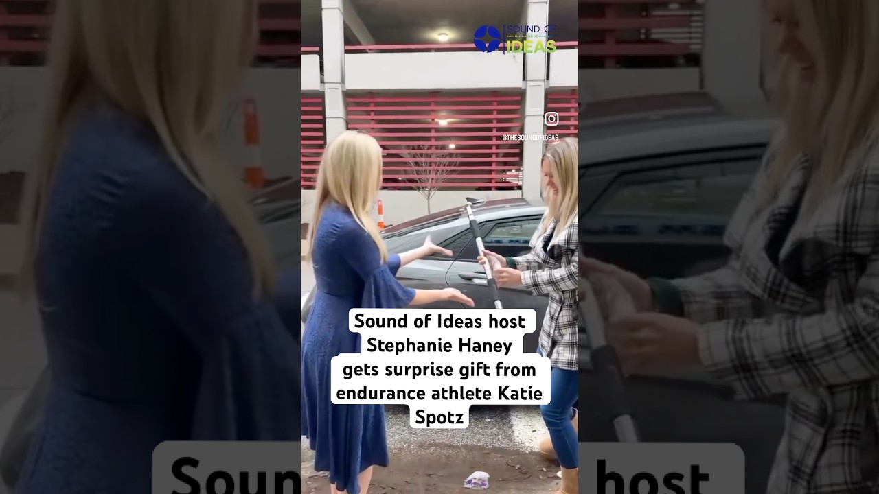 Sound of Ideas host Stephanie Haney gets surprise gift from endurance athlete Katie Spotz