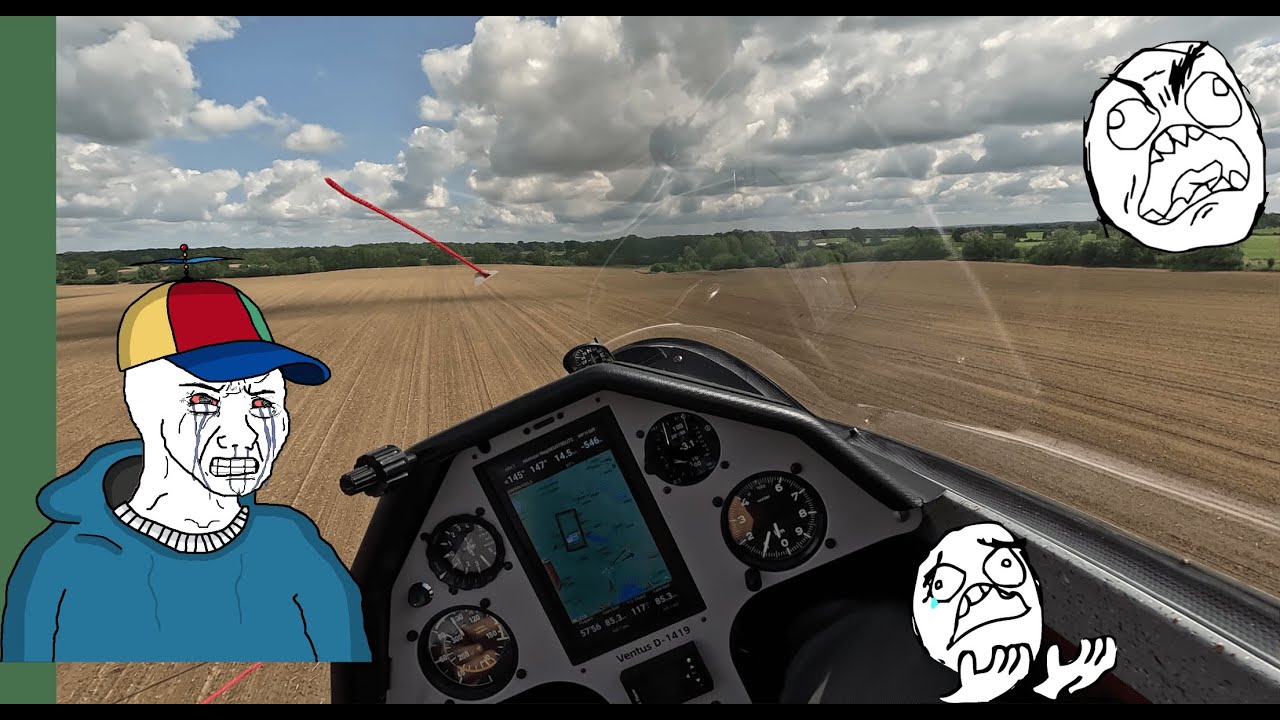 Outlanding Ventus B Außenlandung