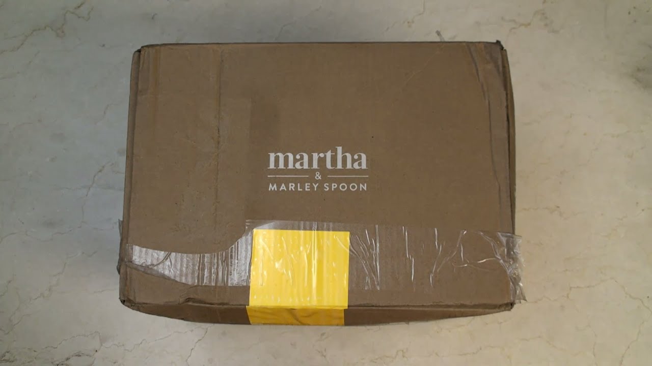 Unboxing a Martha & Marley Spoon Food Box