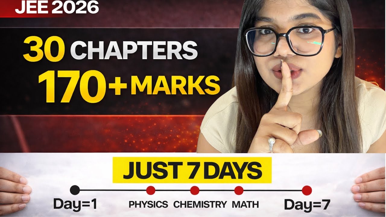 JEE Mains 2026: Only 30 Chapters = 170+ Marks Guaranteed in APRIL Attempt🔥 #jee #jeemains 
