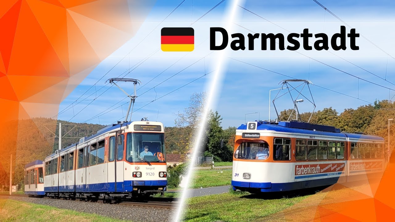 Trams in Darmstadt: ST7 and ST12 - Classic trams on urban and suburban routes (2023-2024)