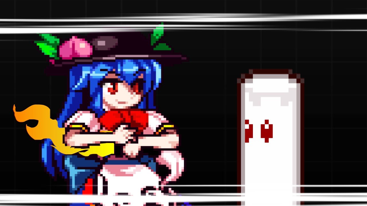 Tenshi Hinanawi VS SandBag - Short Sprite Animation