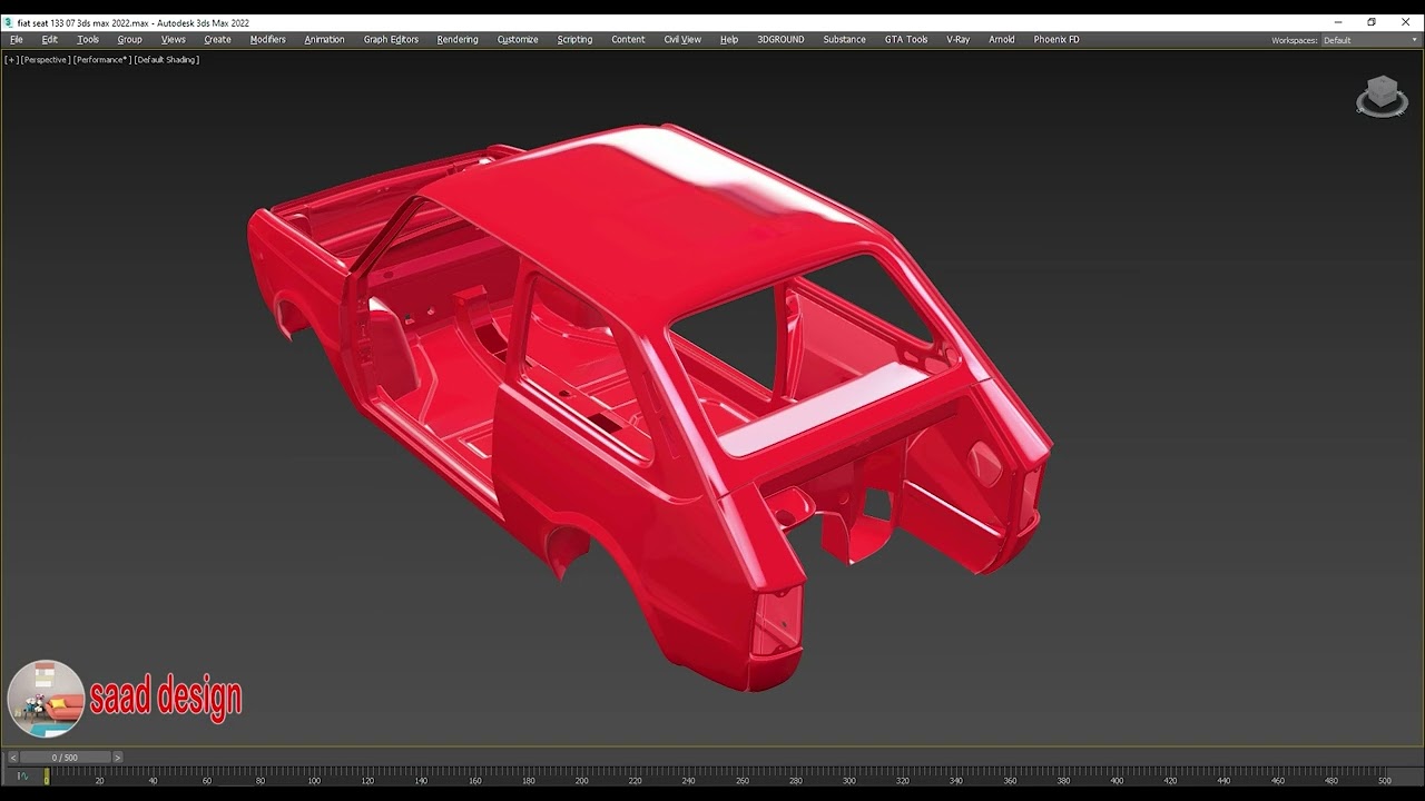 seat 133 3ds max design 2022 to 2025 end