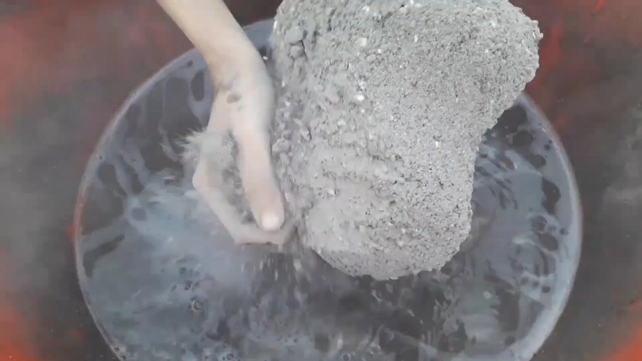Grainy crunchy⌛🔥💯dusty apples water crumbling+paste play ASMR video 💦💦