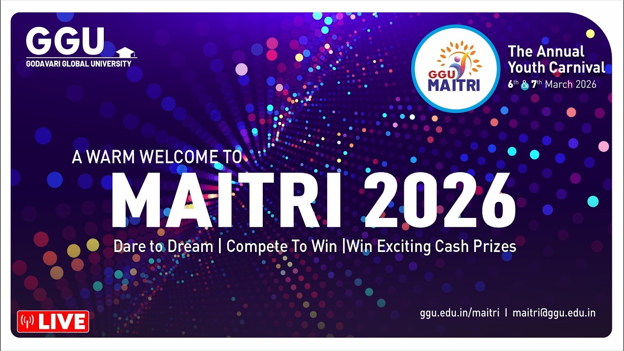 Maitri Youth Cultural Festival 2026 | Day 2 Live | Godavari Global University | Cultural Events