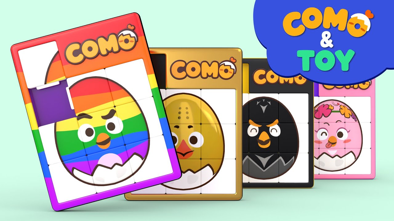 Como | Slide Puzzle 3 | Learn colors and words | Cartoon video for kids | Como Kids TV