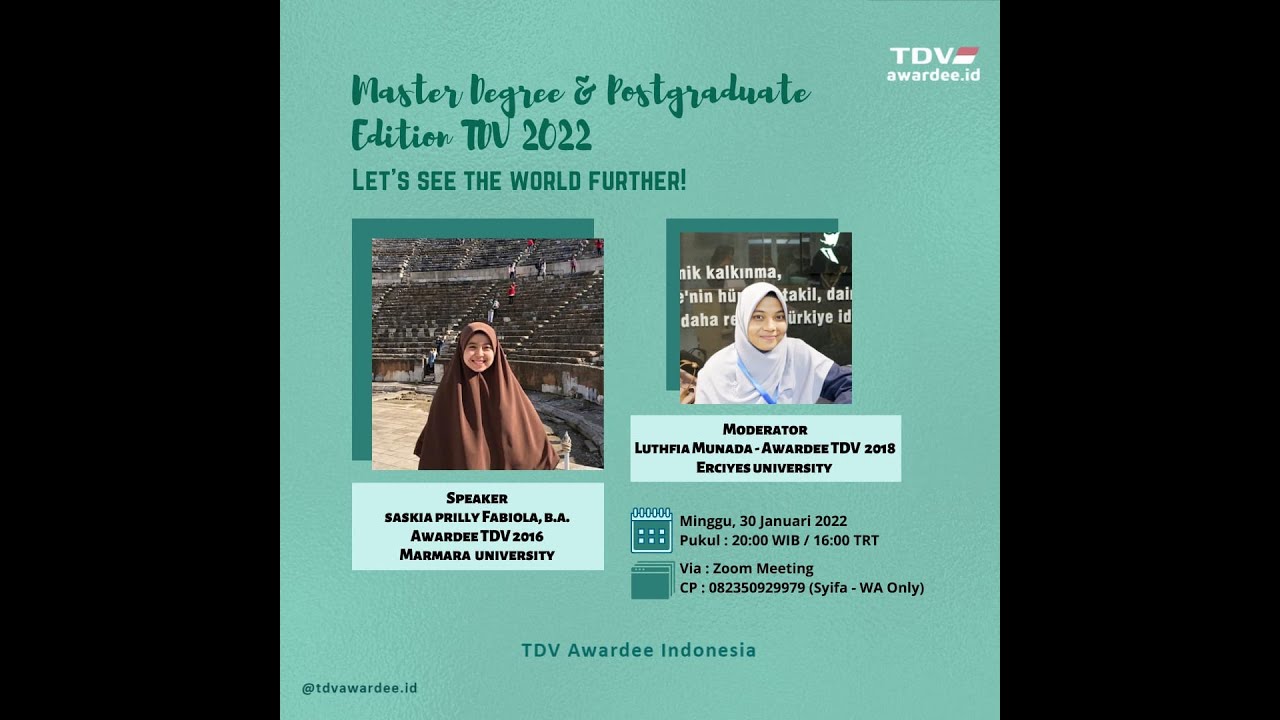 SHARING BEASISWA S2/S3 TDV BERSAMA AWARDEE SASKIA PRILLY FABIOLA, B.A.