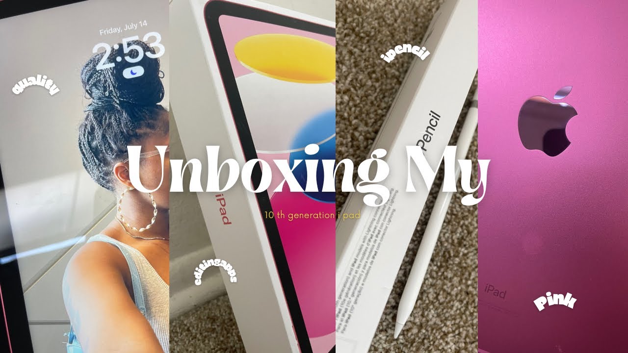 UNBOXING MY : PINK 10th generation i pad + i pencil + accessories + first impressions