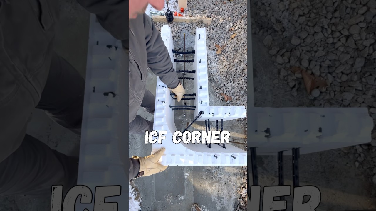 🚨 Too Easy! How to build foundations with ICF. ASMR #diy #tools #construction
