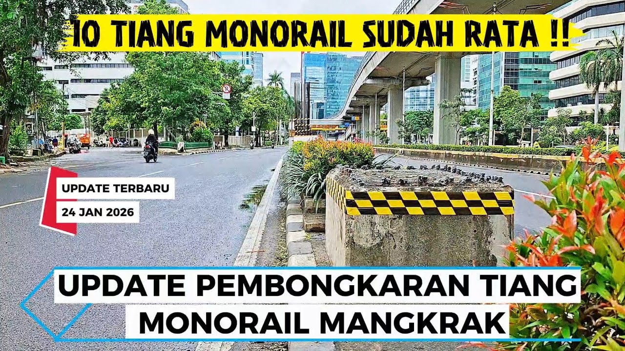 Update Terkini❗️Pembongkaran Tiang Monorail Mangkrak 24 Januari 2026
