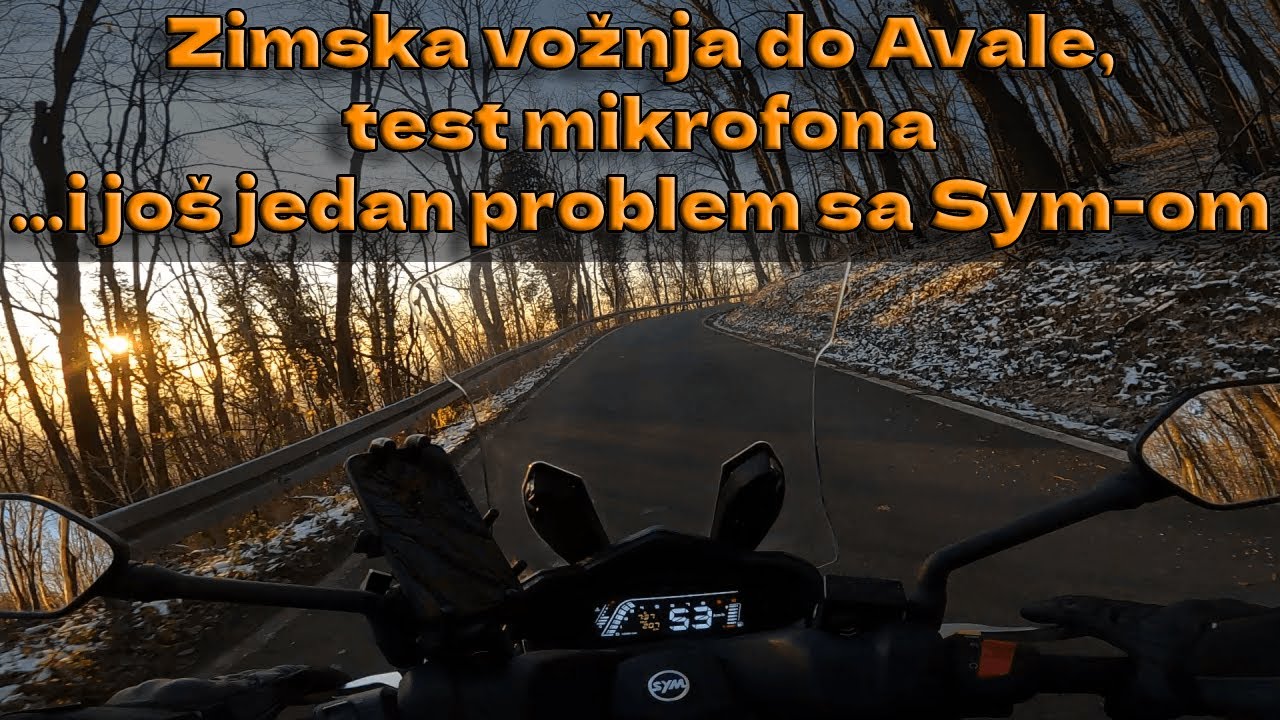 [ENG subtitles] Zimska vožnja do Avale, test mikrofona i novi problem sa skuterom | Sym Joyride 300