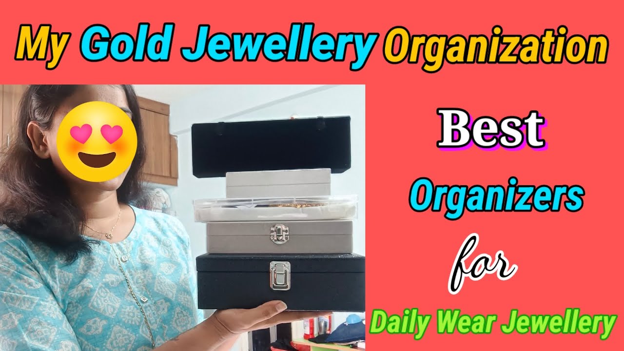 నేను నా Gold Jewellery Collection ఎలా Organise చేసుకుంటాను with Organizers #goldjewellerycollection