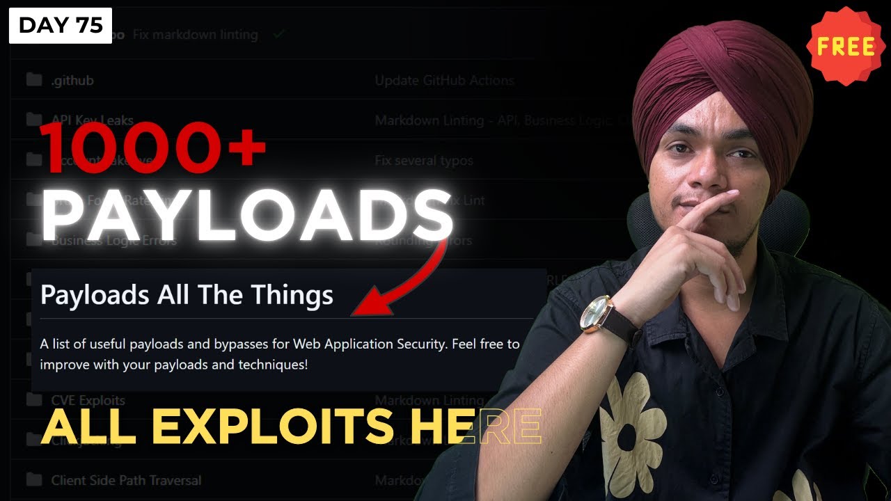 1000+ Exploit Payloads in One Place &mdash; Complete Guide (Hinglish) | #100daychallenge #Encrypticle