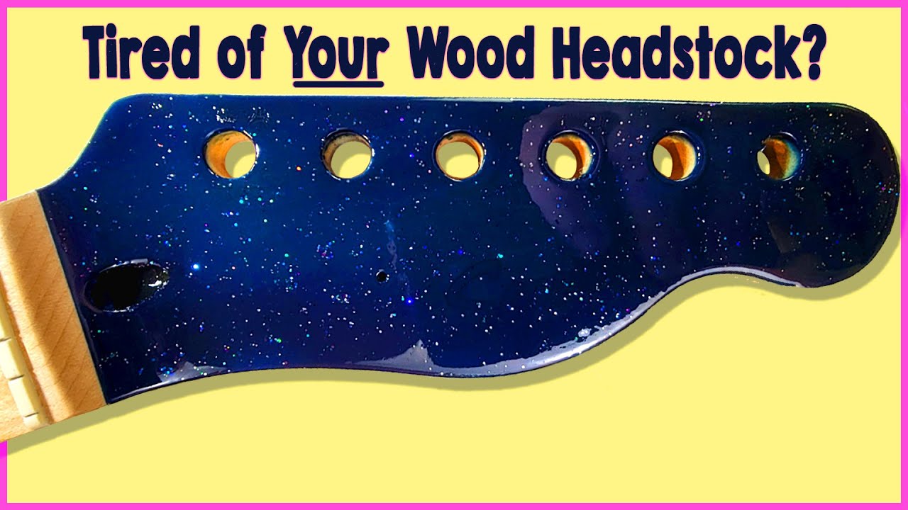 Guitar Headstock Paint & Glitter - Here is an inexpensive way to transform your guitars headstock