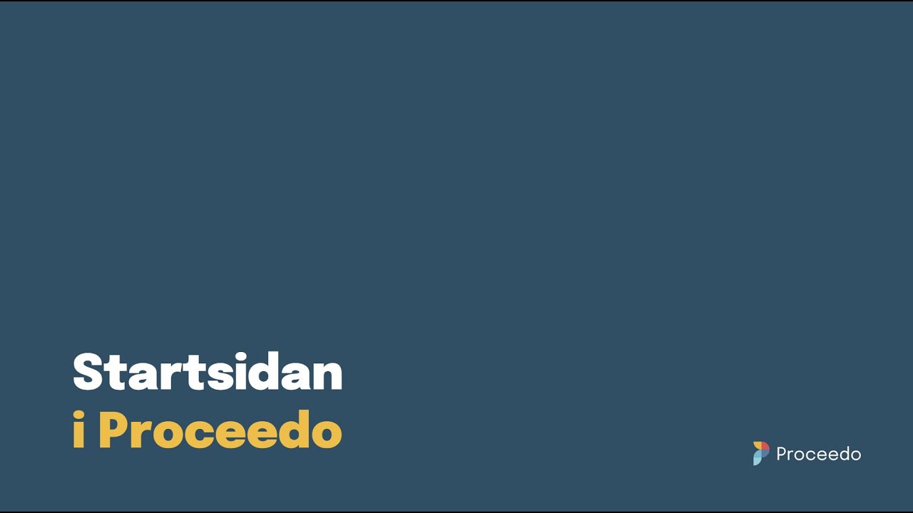Proceedo | Startsidan