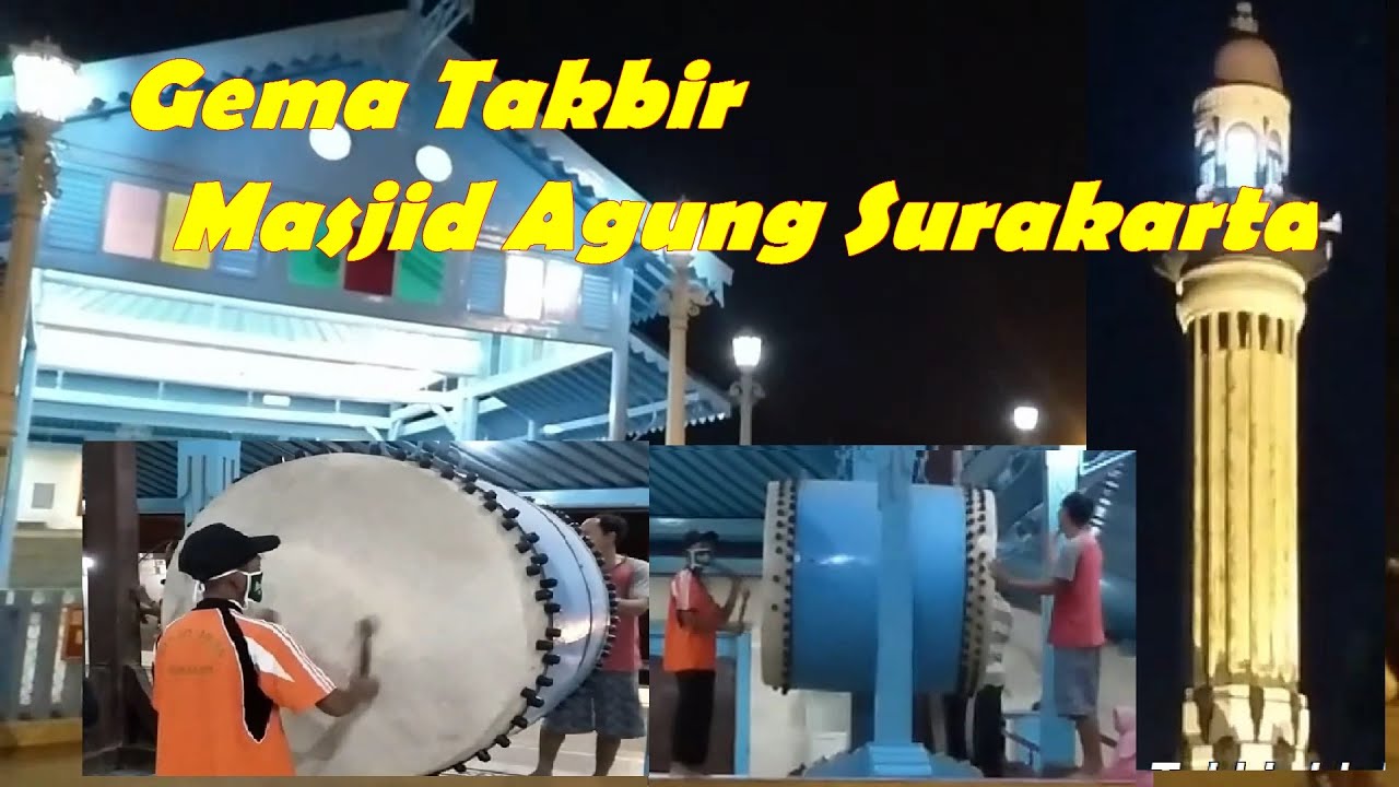 Gema Takbir Dengan Iringan Tabuhan Bedug di Masjid Agung Surakarta