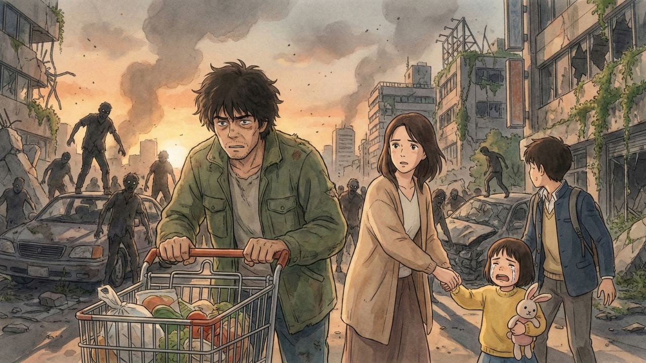 One Bag of Food. Endless Zombies. A Father’s Final Stand — Ghibli-Style Survival
