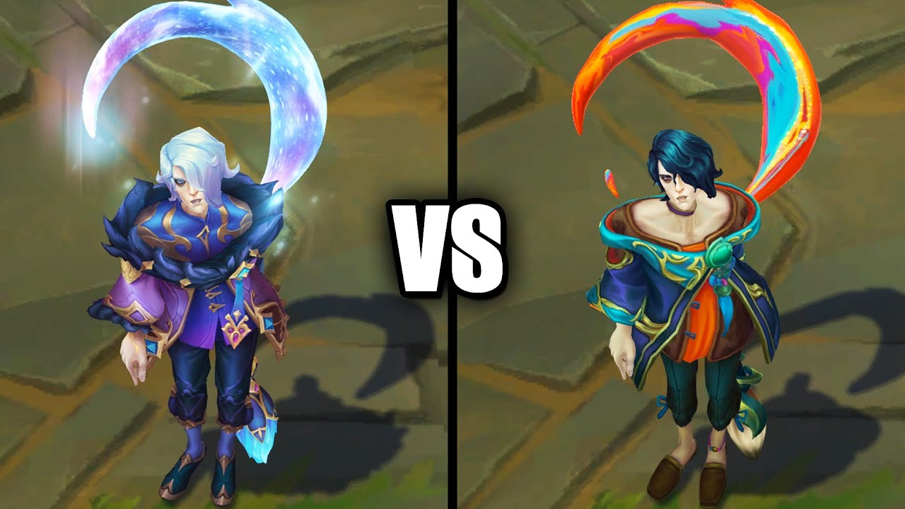Winterblessed Hwei vs Classic Hwei Skins Comparison (League of Legends)