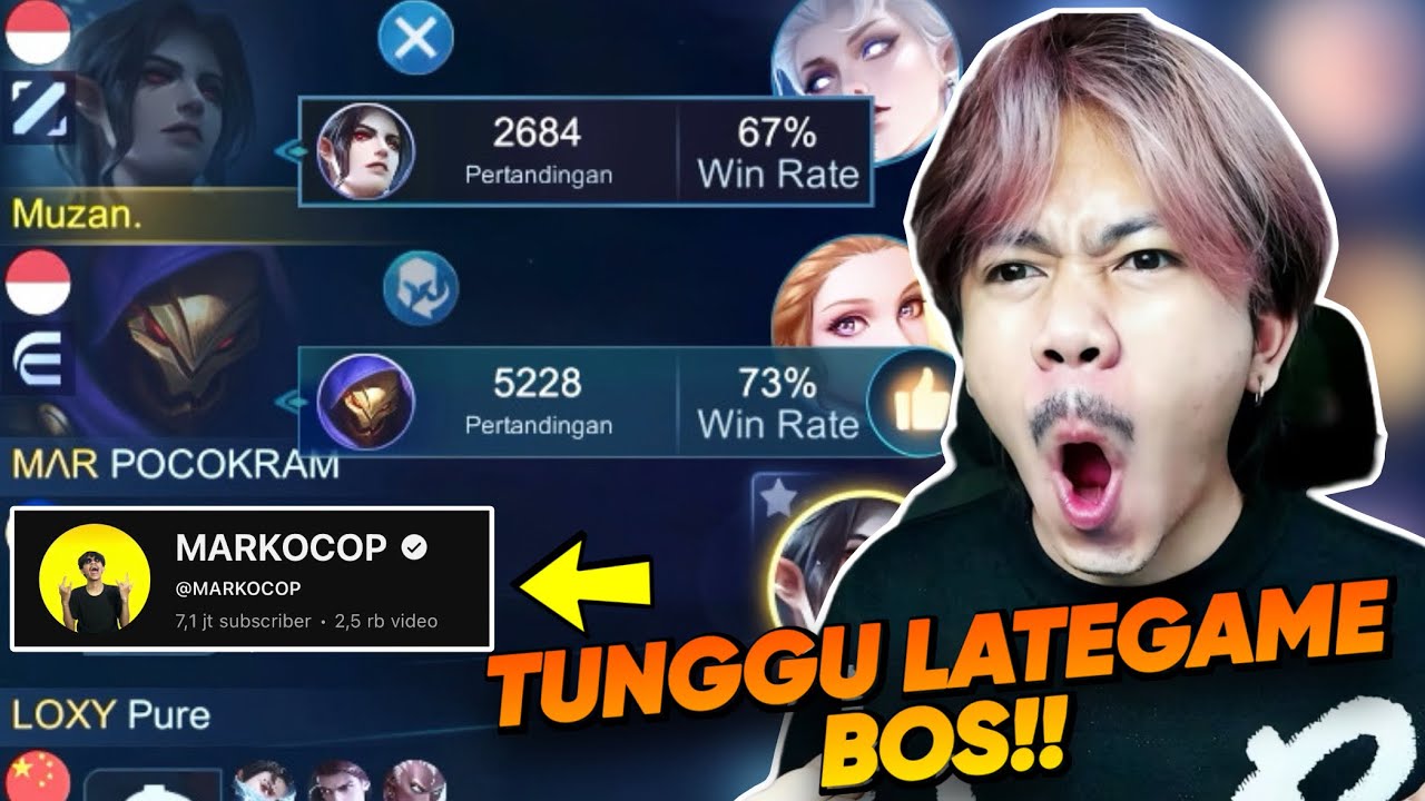 DUET HERO LATEGAME TERGILA!!! MATCH SUPER HARDGAME BERSAMA MARKOCOP | MABAR VIP WITH MARKOCOP | MLBB