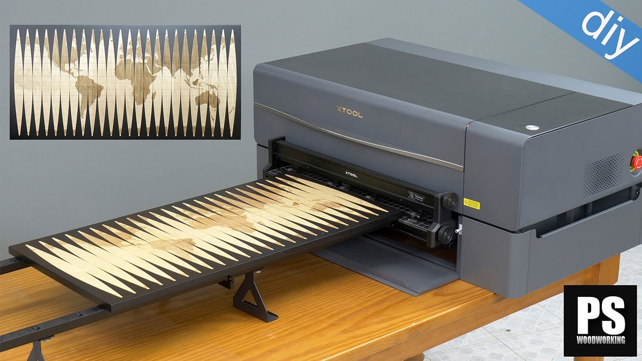 Engraving a World Map Projection with the xTool P2 Laser