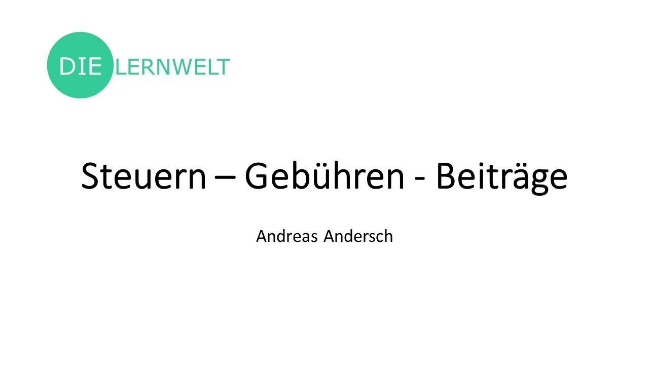 Steuern - Geb&uuml;hren - Beitr&auml;ge (neu)