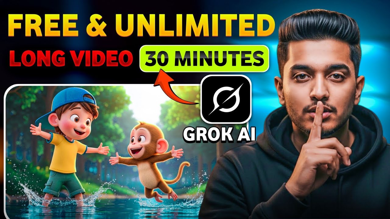 Generate Long YouTube (16:9) Videos Using Grok AI | FREE & UNLIMITED