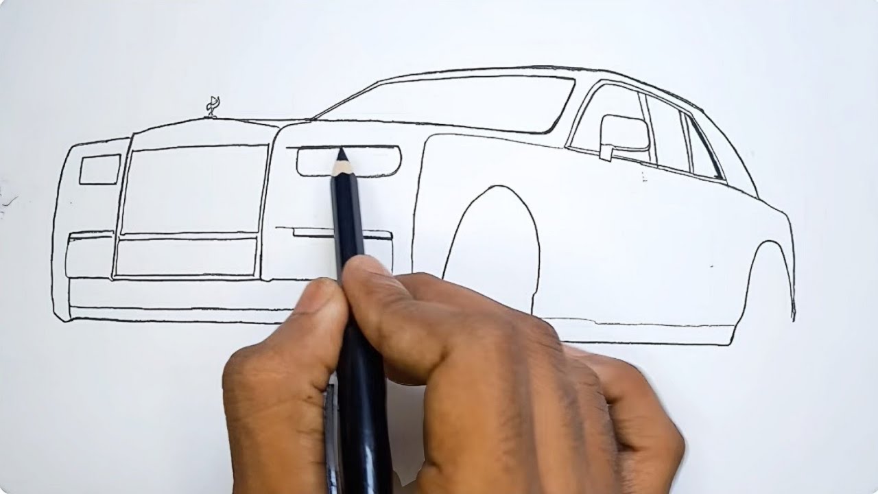 Рисунок автомобиля Rolls Royce Phantom — рисунок автомобиля класса люкс 💎