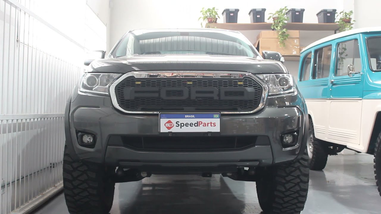 INSTALAÇÃO DA GRADE COM LED MODELO RAPTOR PARA FORD RANGER  2020 2021 2022 - SPEED PARTS BRASIL