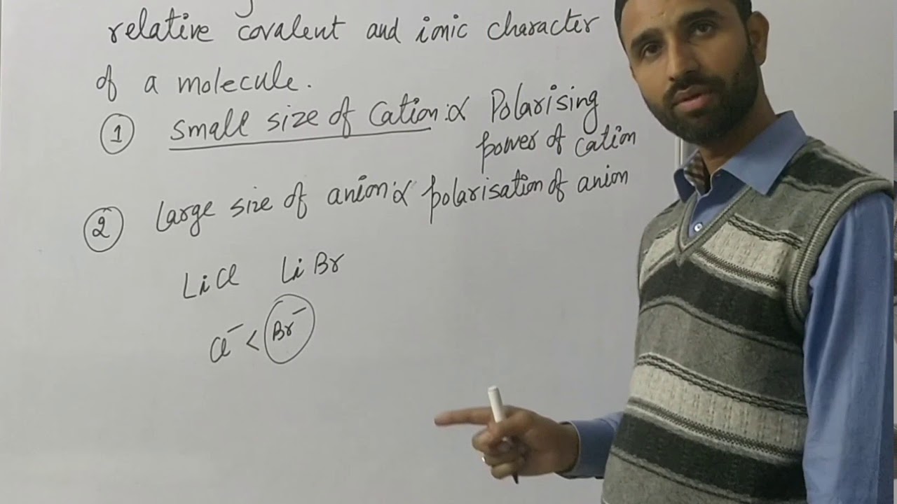 Fajan rule / chemical bonding / class 11