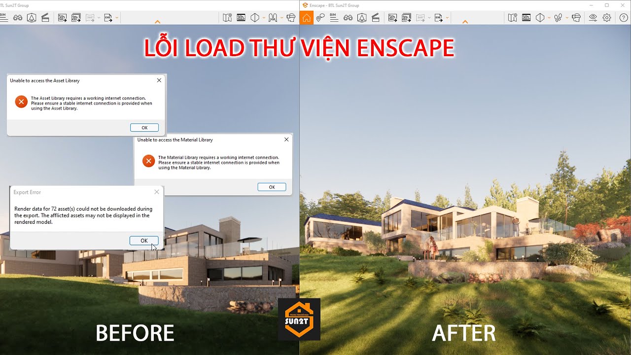 Khắc Phục Lỗi Load Thư Viện Enscape Và Cách Sử Dụng Bộ Thư Viện 3000 Model Enscape Siêu Nhẹ Siêu Đẹp