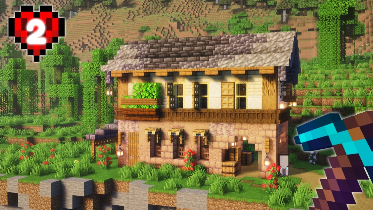 I Built the BEST Early Game XP Farm in HARDCORE Minecraft