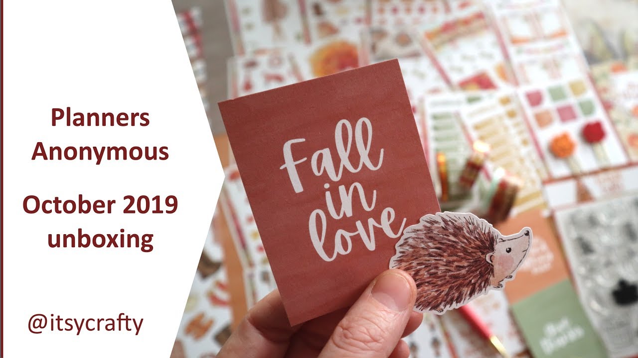 Planners Anonymous October 2019 unboxing | Forest Falls
