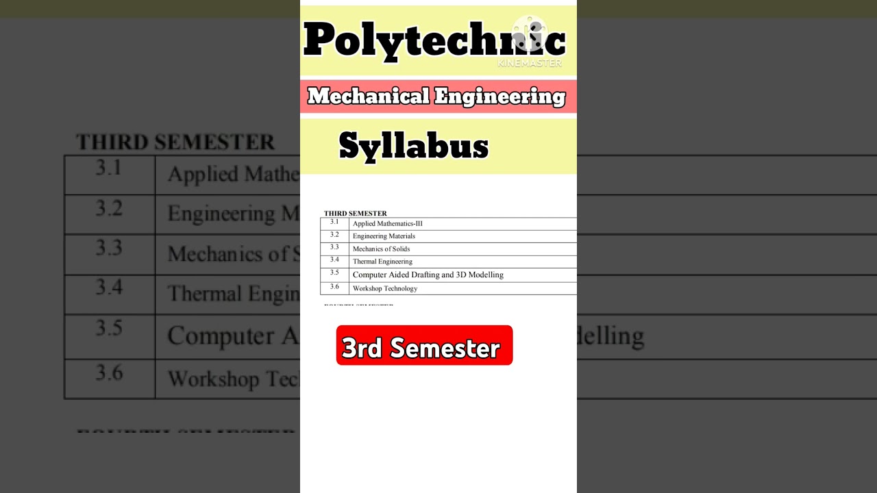 3rd Semester ||#mechanicalengineering ||#diploma ||#syllabus ||#mkstudy2. 1