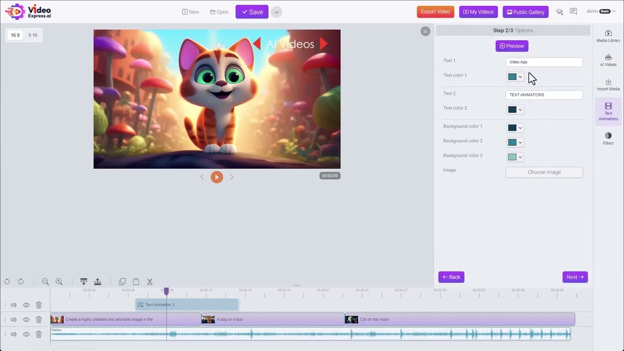VideoExpress.ai Tutorial - Test Effects & Animations