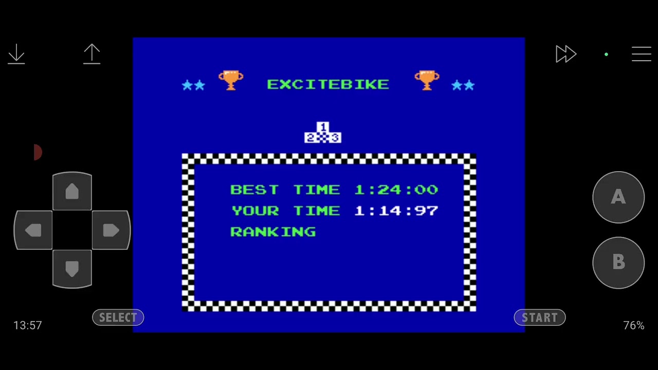 【昭和レトロゲーム】ファミコン　『エキサイトバイク』　～のんびりプレイ～