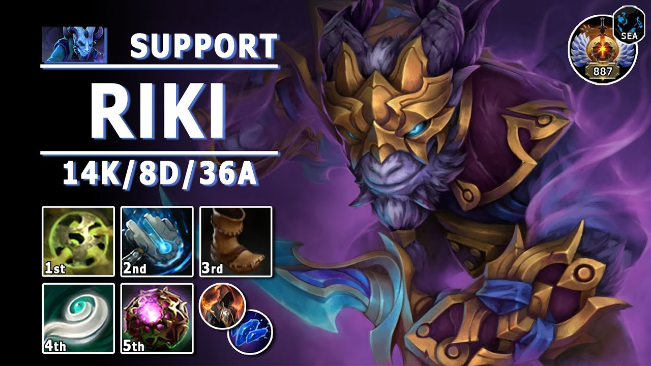 Riki Soft Support | 7.31b | Pos 4 Riki with High KDA | Dota 2 Immortal Gameplay