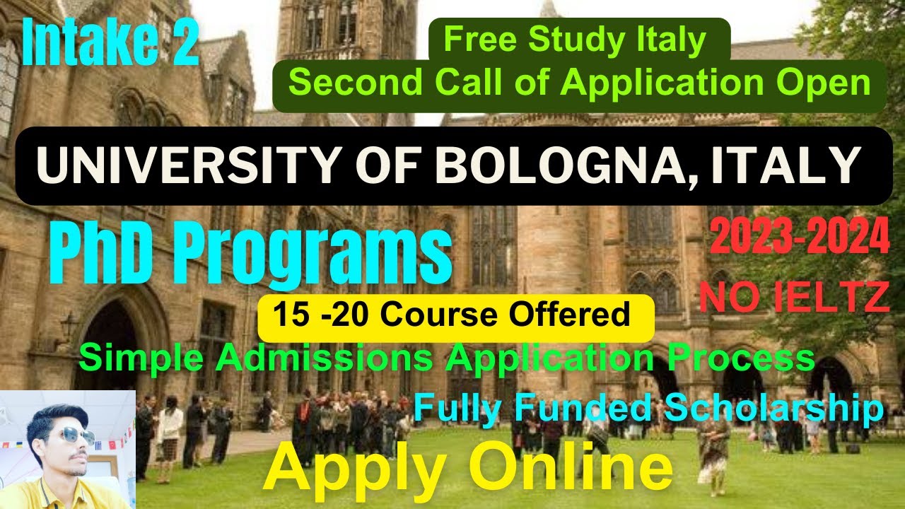 Apply For PhD Programs | University of Bologna Italy Admission Process |Scholarship| Intake 2 Open