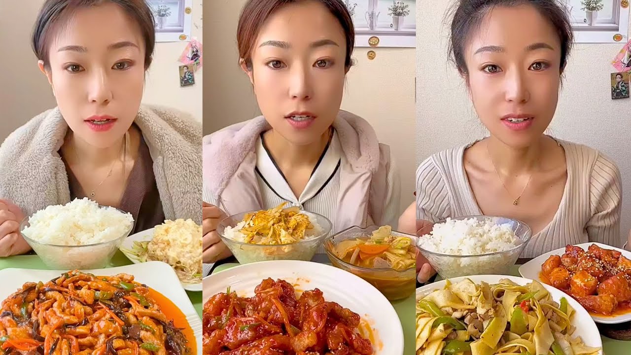 Chinese Home-Cooked Food Mukbang | Realistic Eating Sounds No Talking 