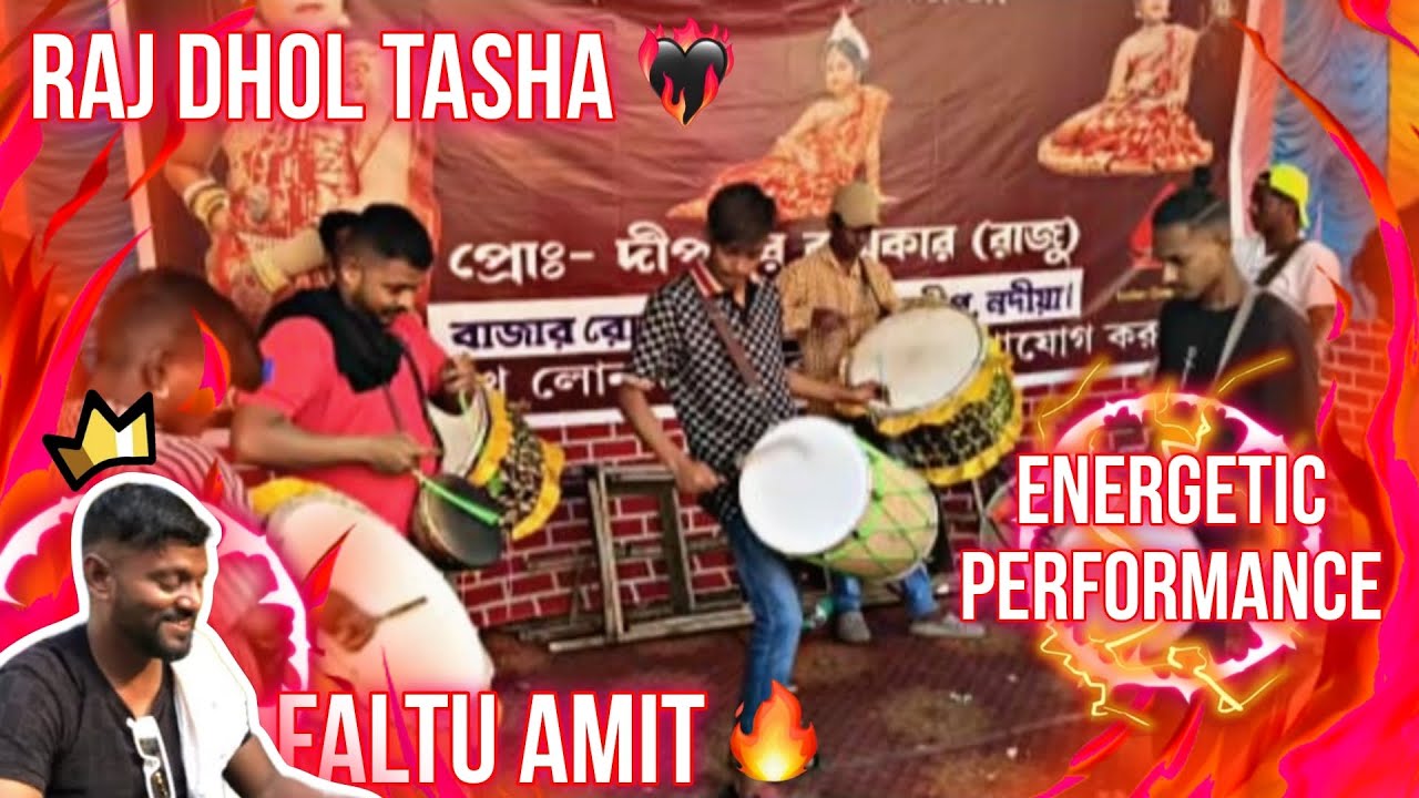 👑 Raj Dhol on 🔥 🎹 faltu amit da 🔥 song- Deva shree ganesha. club young stuff.swaraswati pujo 2025