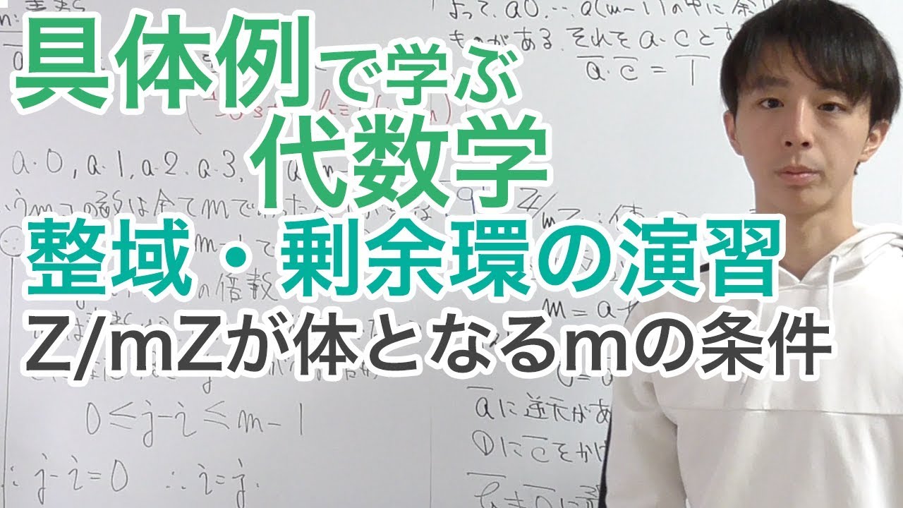 整域・剰余環の性質［具体例で学ぶ代数学《群論》No.4］