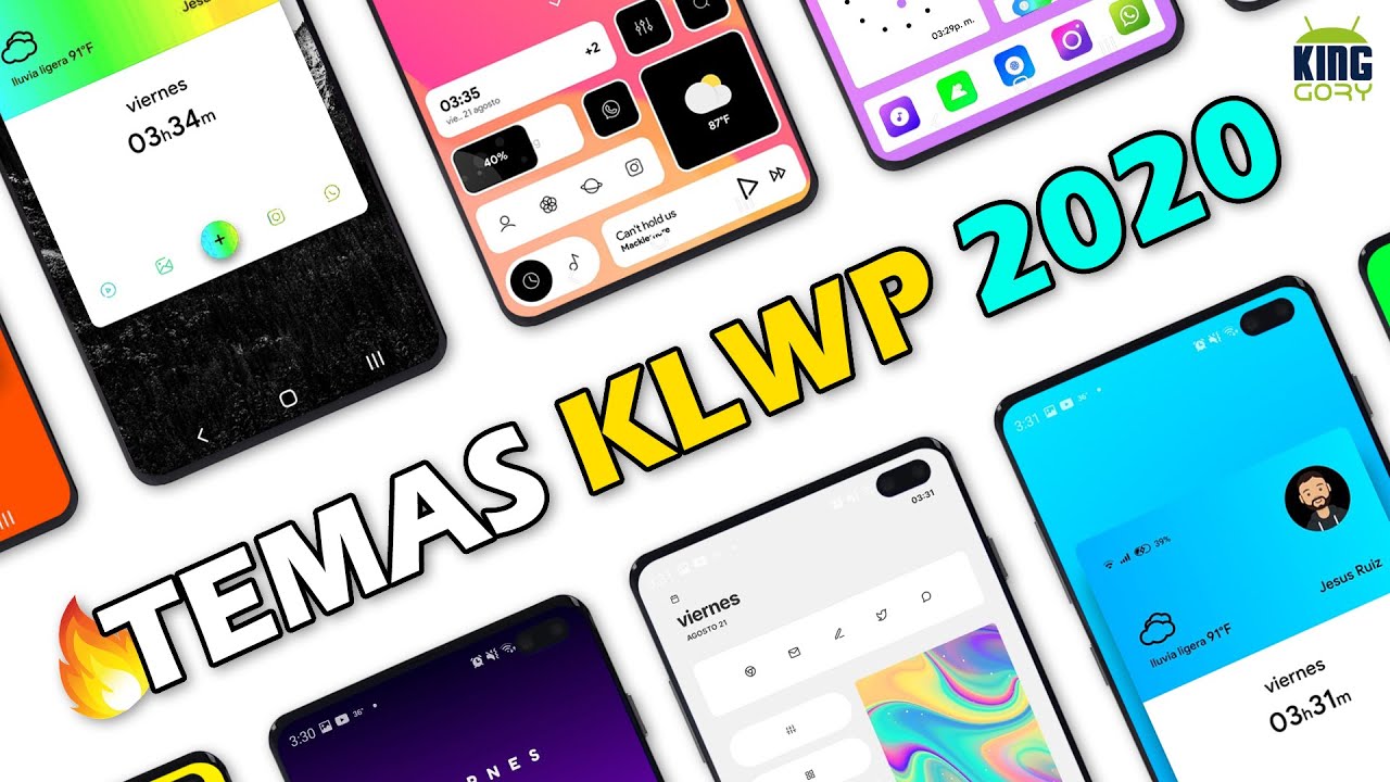 🔥 Nuevos Mejores Temas para KLWP 2020 🔥 Personalizar Android 2020 | KING GORY