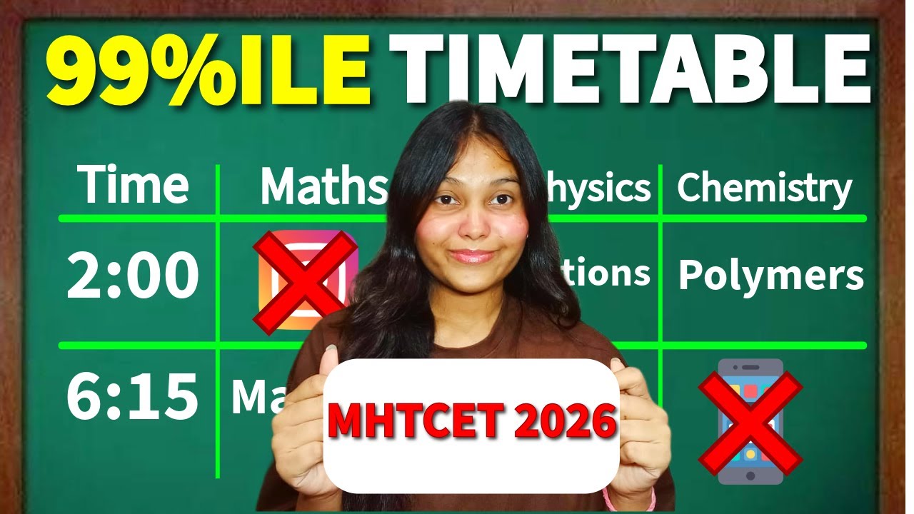 Используйте ЭТО расписание, чтобы набрать 99% баллов на экзамене MHT-CET 2026 || Расписание mhtce...