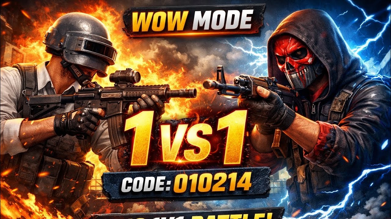 Wow mode 010-214 gun game  1 vs 1 rendom player 😈👑