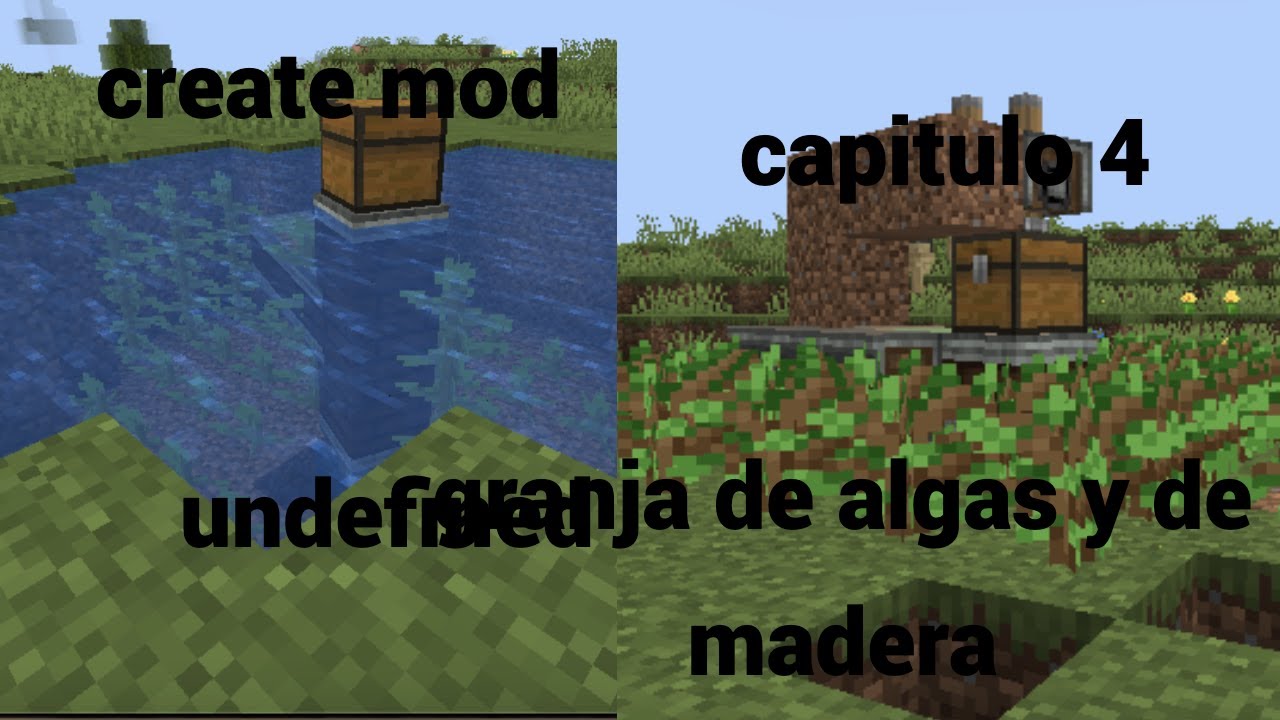 creamos una granja de madera y de algas con el mod create capitulo 4