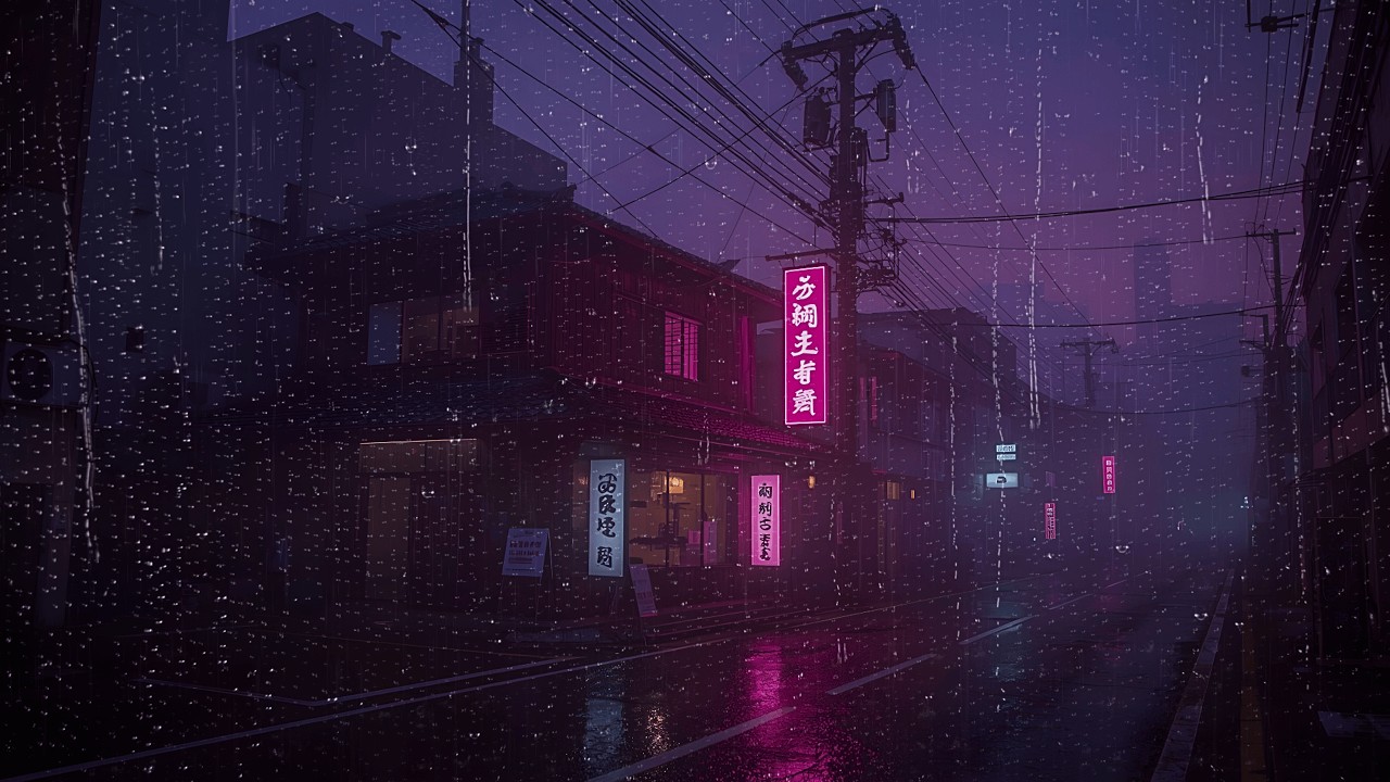 Classic 90s Rainfall in Tokyo — Nostalgic Lofi Beats for Calm Focus