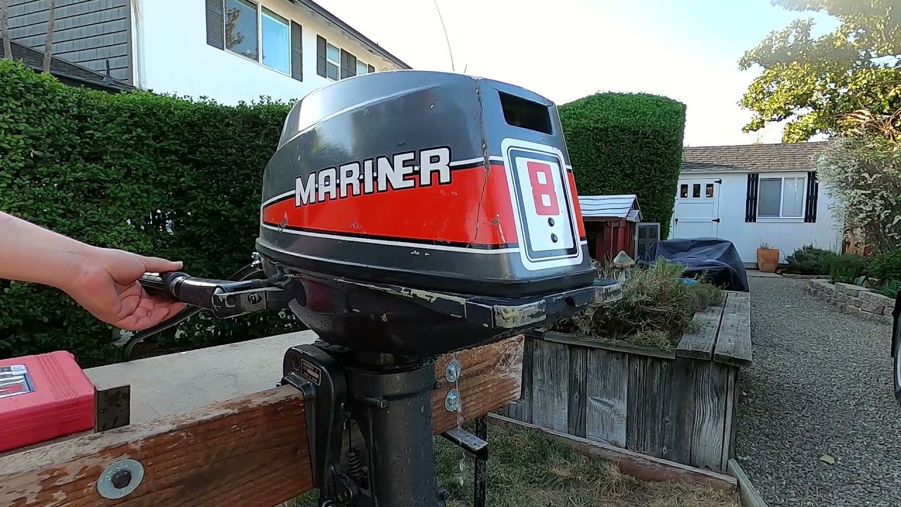 Mariner/Yamaha 8hp outboard.first start and compression check