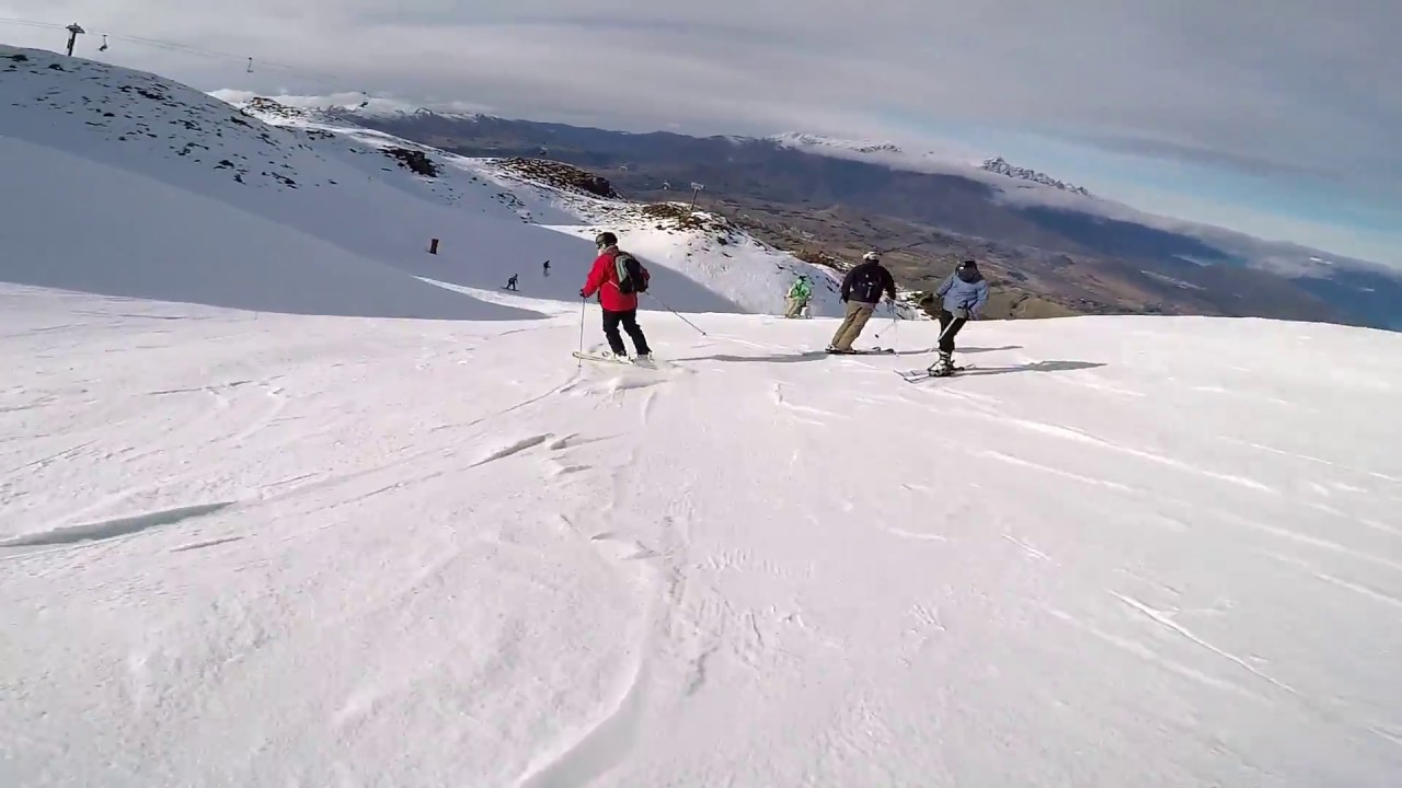 Skiing Greengates (POV) at Coronet Peak New Zealand