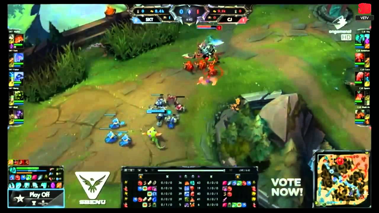 LCK 2015 - Playoffs 2 (BO5): CJ Entus vs SKT T1 Game 2