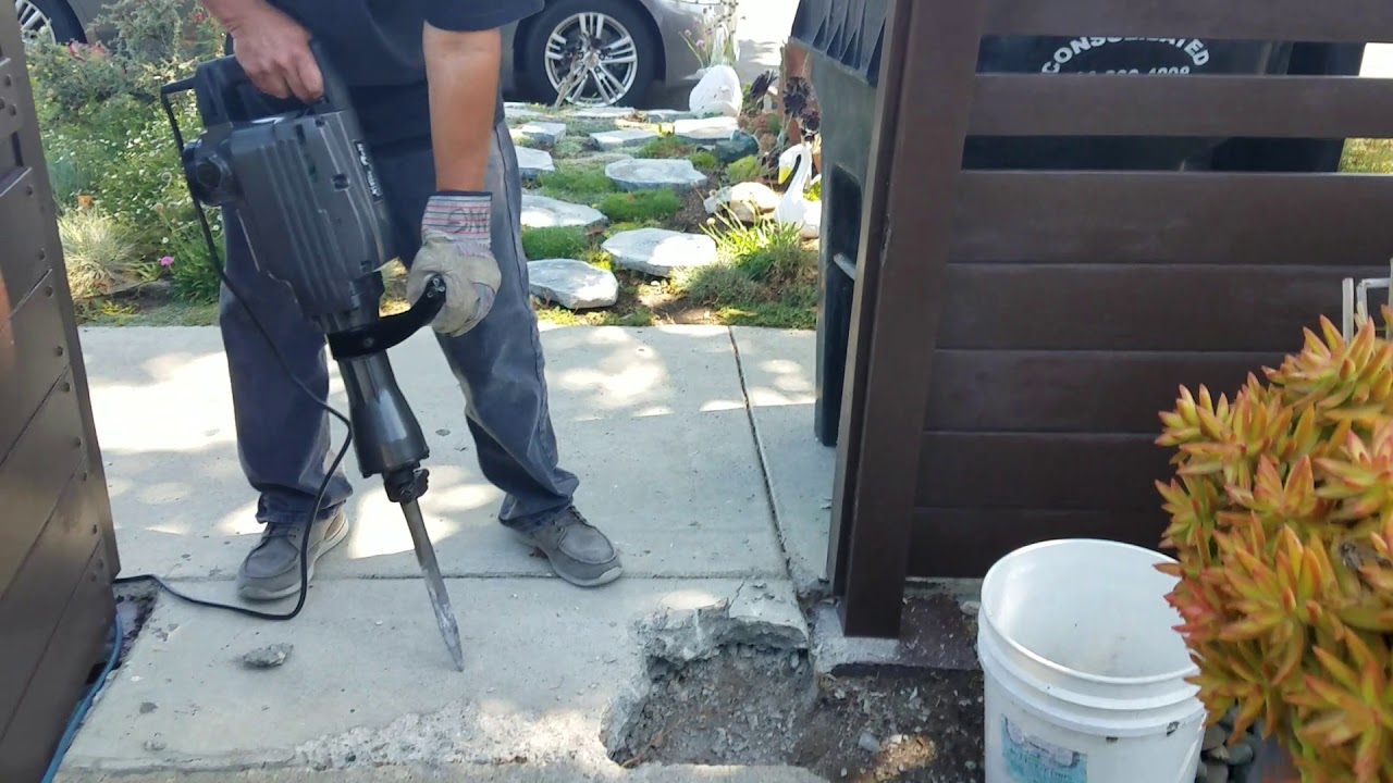 Jackhammer concrete amateur at home