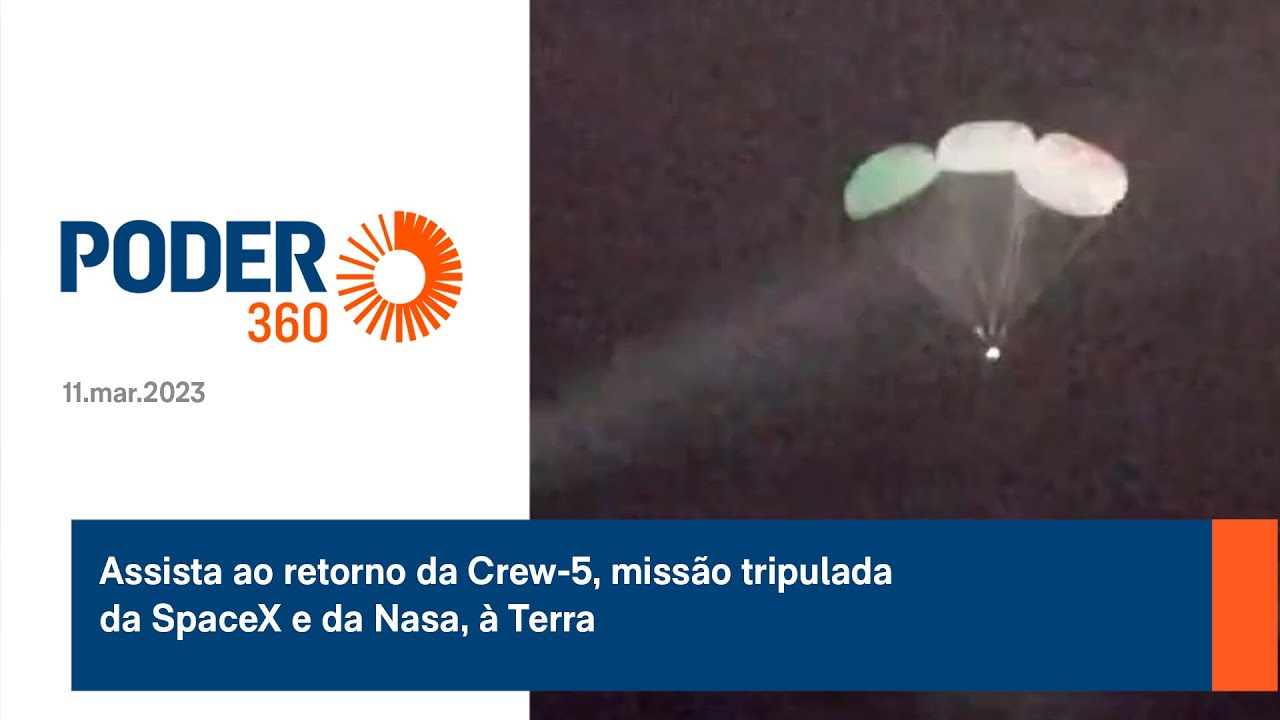 Assista ao retorno da Crew-5, miss&atilde;o tripulada da SpaceX e da Nasa, &agrave; Terra